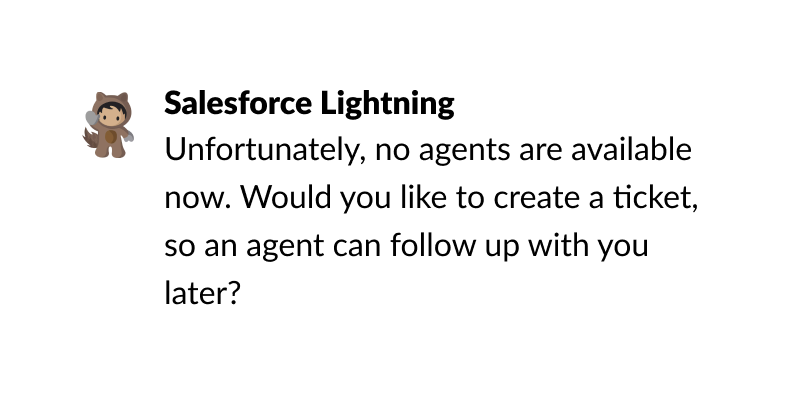 Apology example from Salesforce Lightning.